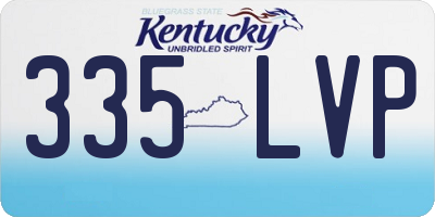 KY license plate 335LVP