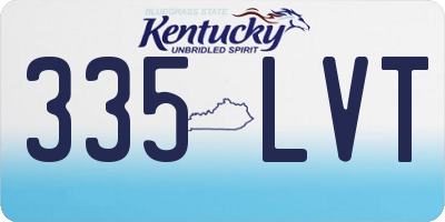 KY license plate 335LVT