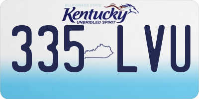 KY license plate 335LVU