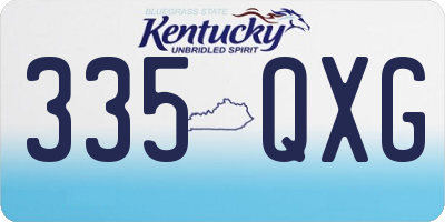 KY license plate 335QXG