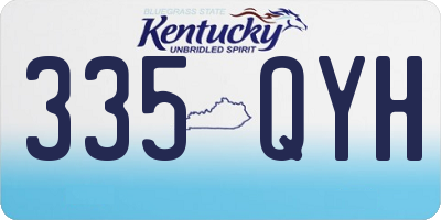 KY license plate 335QYH