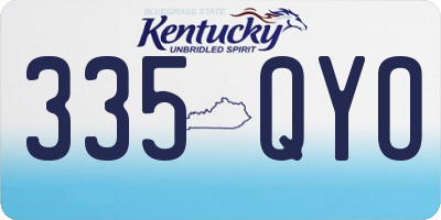 KY license plate 335QYO