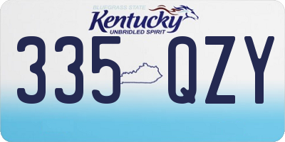 KY license plate 335QZY