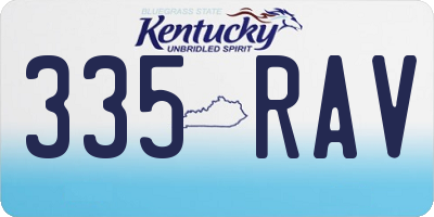 KY license plate 335RAV