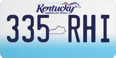 KY license plate 335RHI