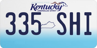 KY license plate 335SHI
