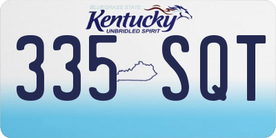 KY license plate 335SQT