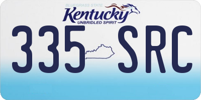 KY license plate 335SRC