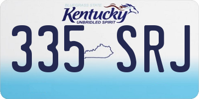 KY license plate 335SRJ