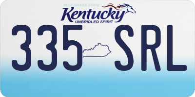 KY license plate 335SRL