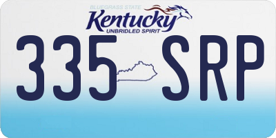 KY license plate 335SRP