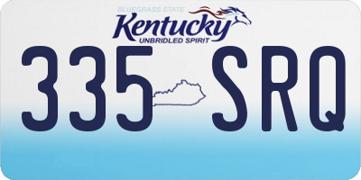 KY license plate 335SRQ