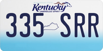 KY license plate 335SRR