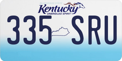 KY license plate 335SRU