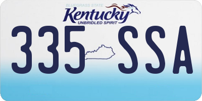 KY license plate 335SSA