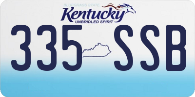 KY license plate 335SSB