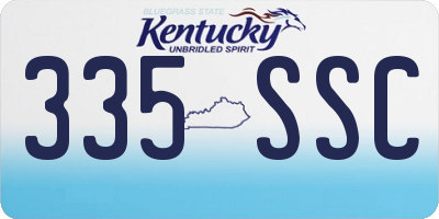 KY license plate 335SSC