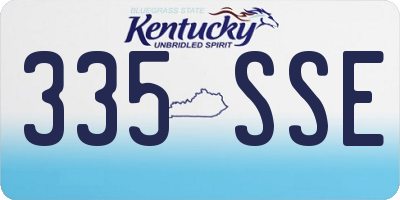 KY license plate 335SSE