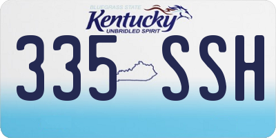 KY license plate 335SSH