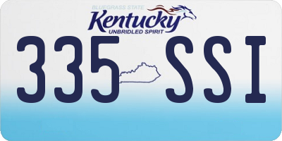 KY license plate 335SSI