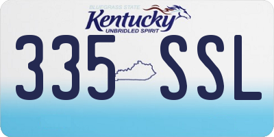 KY license plate 335SSL
