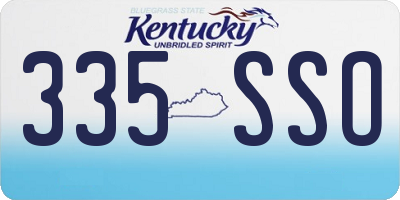 KY license plate 335SSO