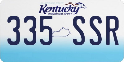 KY license plate 335SSR
