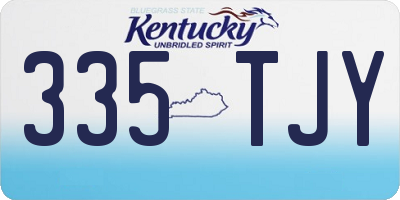 KY license plate 335TJY