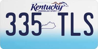 KY license plate 335TLS