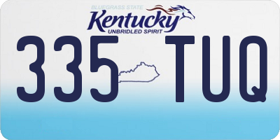 KY license plate 335TUQ