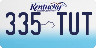 KY license plate 335TUT