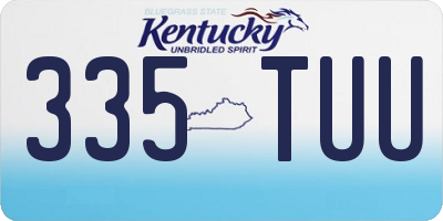 KY license plate 335TUU