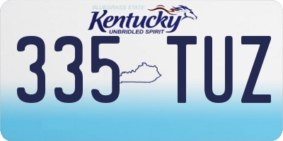 KY license plate 335TUZ