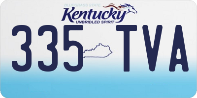 KY license plate 335TVA