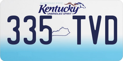KY license plate 335TVD