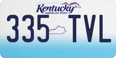 KY license plate 335TVL