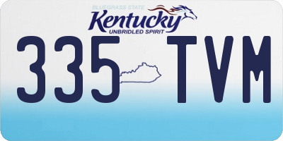 KY license plate 335TVM
