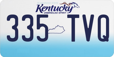 KY license plate 335TVQ