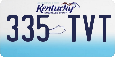 KY license plate 335TVT