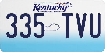 KY license plate 335TVU