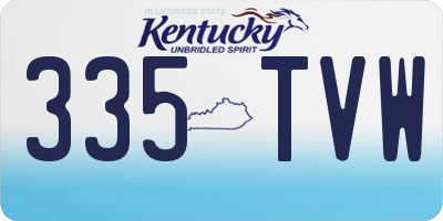 KY license plate 335TVW