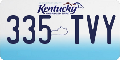 KY license plate 335TVY