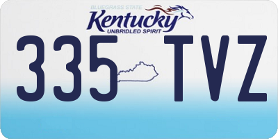 KY license plate 335TVZ