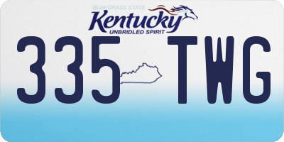 KY license plate 335TWG
