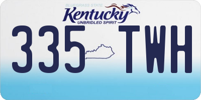 KY license plate 335TWH