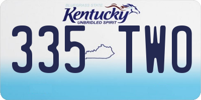 KY license plate 335TWO