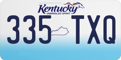 KY license plate 335TXQ