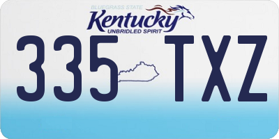 KY license plate 335TXZ