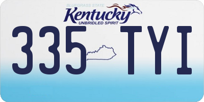 KY license plate 335TYI