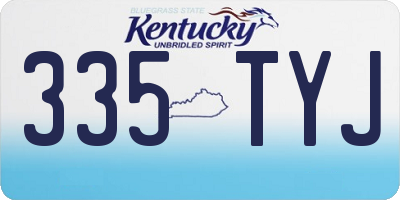 KY license plate 335TYJ
